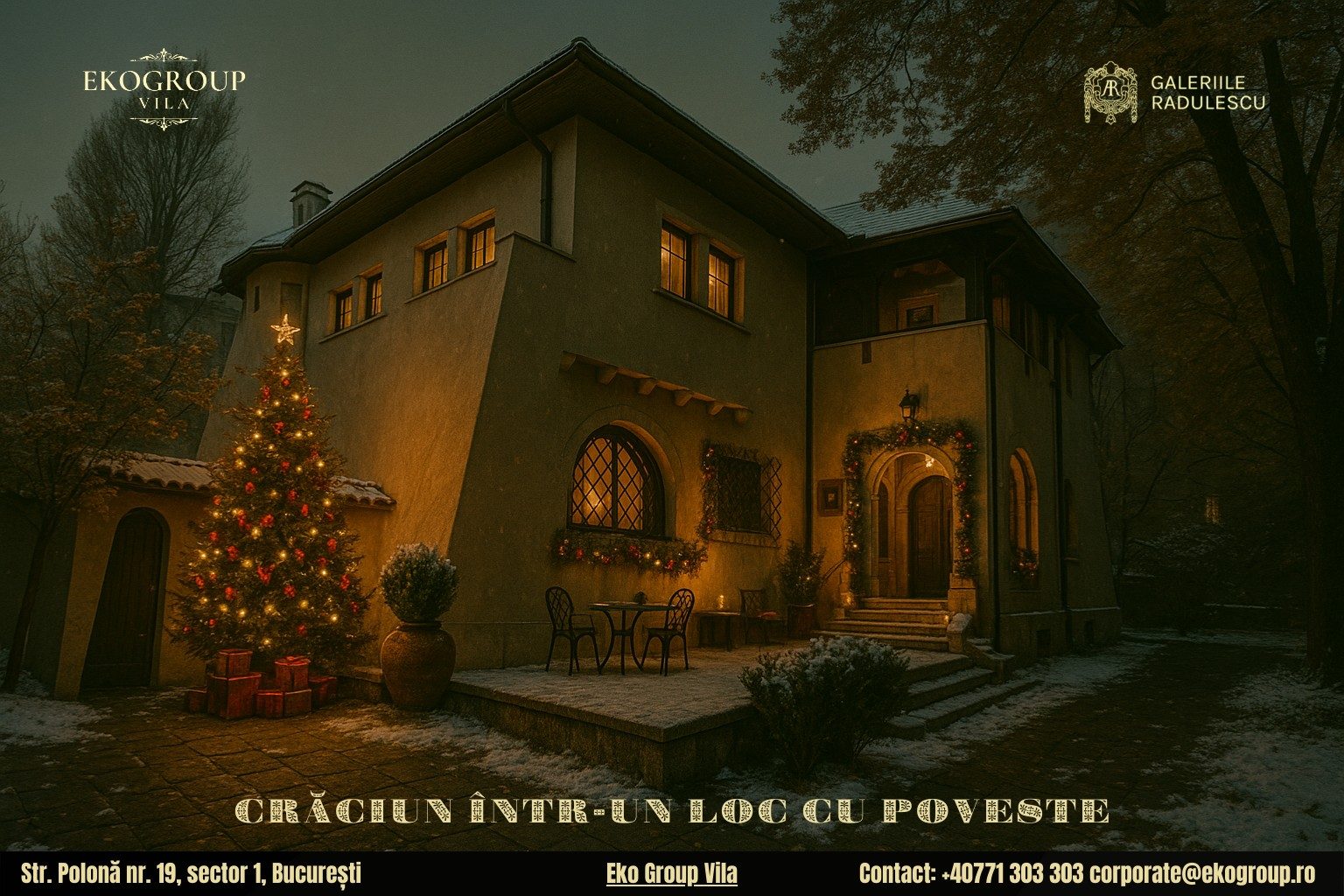 Poveste de Crăciun în Casa Tătărăscu: Magia Crăciunului anilor ’30 la Eko Group Vila